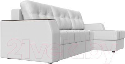 Диван угловой Лига Диванов Эмир БС правый (экокожа белый)
