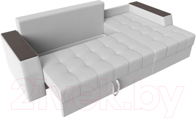 Диван угловой Лига Диванов Эмир БС правый (экокожа белый)