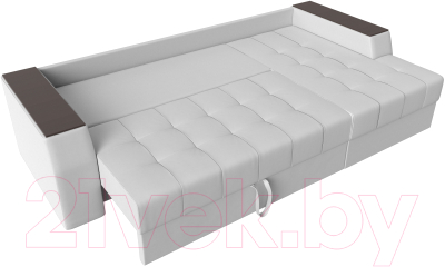 Диван угловой Лига Диванов Эмир БС правый (экокожа белый)