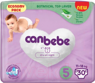 Подгузники детские Canbebe 5 11-18 кг - фото