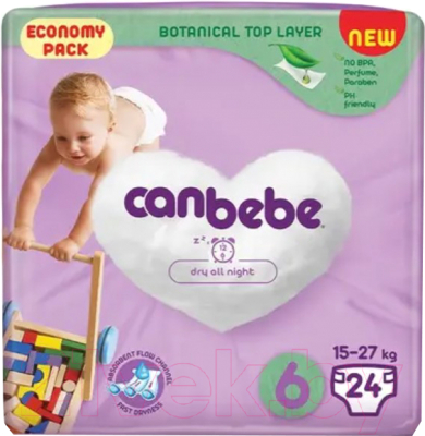 Подгузники детские Canbebe 6 15-27 кг - фото