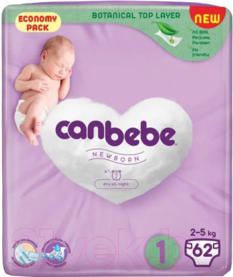 Подгузники детские Canbebe 1 2-5 кг - фото