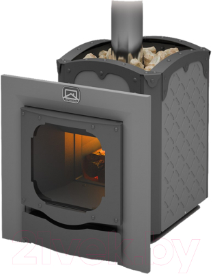 Печь-каменка Теплодар Былина-12Ч Панорама 1.2 (без двери) - фото