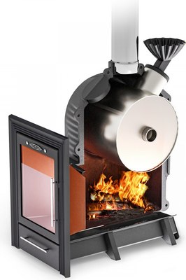 Печь-каменка ТМФ Черная жемчужина Люмина Плюс с чугунной каменкой