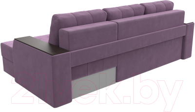 Диван угловой Лига Диванов Эмир БС правый (микровельвет сиреневый)