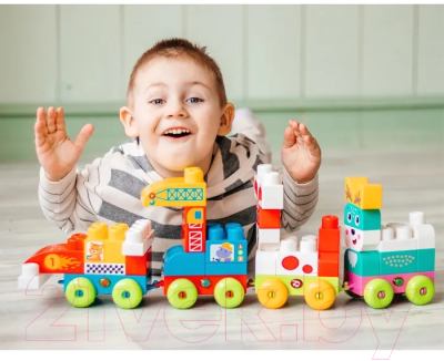Конструктор Азбукварик Автокран. Talky Blocks Кнопочка / 2827