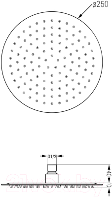 Лейка верхнего душа Mexen Slim Fi MEX-79225-00