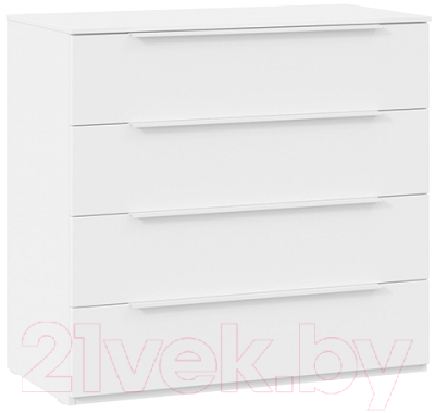 Комод ТриЯ Порто ТД-393.04.01 (белый жемчуг/белый софт) - фото