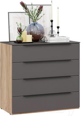 Комод ТриЯ Порто ТД-393.04.01 (яблоня беллуно/графит софт)