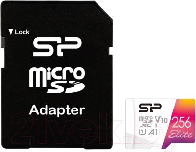 Карта памяти Silicon Power Elite microSDXC 256GB + адаптер (SP256GBSTXBV1V20SP)