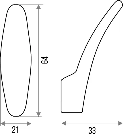 Крючок для одежды Trodos 1640 1-рожковый сплав ЦАМ
