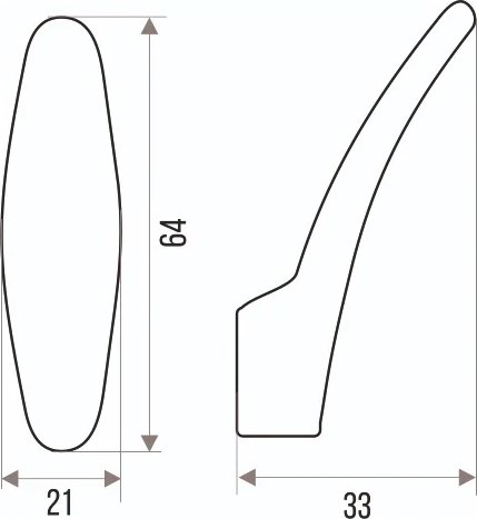 Крючок для одежды Trodos 1640 1-рожковый сплав ЦАМ