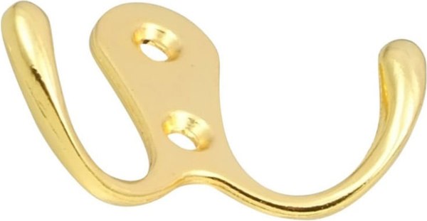 Крючок для одежды Trodos ZY-110А 2-рожковый сплав ЦАМ - фото