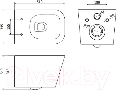 Унитаз подвесной Mexen Teo MEX-30854071