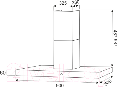 Вытяжка Т-образная Exiteq EX-1069