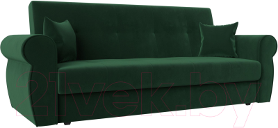 Диван Лига Диванов Лига-019 / 118339 (велюр зеленый/подушки зеленый) - фото