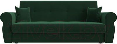 Диван Лига Диванов Лига-019 / 118339 (велюр зеленый/подушки зеленый)