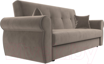Диван Лига Диванов Лига-019 / 118341 (велюр коричневый/подушки коричневый)