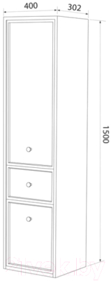 Шкаф-пенал для ванной IDDIS Torr TOR40W0i97
