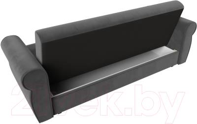 Диван Лига Диванов Лига-019 / 118343 (велюр серый/подушки серый)