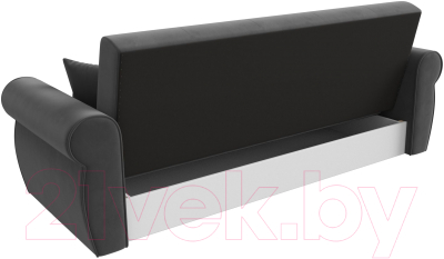 Диван Лига Диванов Лига-019 / 118343 (велюр серый/подушки серый)