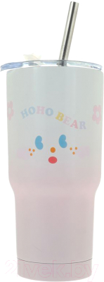 Многоразовый стакан Miniso HoHo Bear Summer Sparkling Ice Series / 5548 - фото