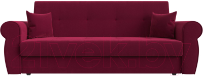 Диван Лига Диванов Лига-019 / 118351 (микровельвет бордовый/подушки бордовый)