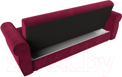 Диван Лига Диванов Лига-019 / 118351 (микровельвет бордовый/подушки бордовый)