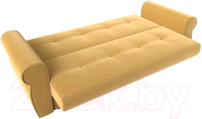 Диван Лига Диванов Лига-019 / 118353 (микровельвет желтый/подушки желтый)