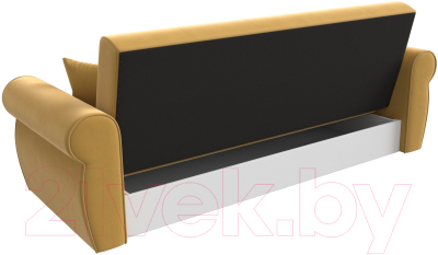 Диван Лига Диванов Лига-019 / 118353 (микровельвет желтый/подушки желтый)