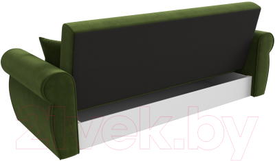 Диван Лига Диванов Лига-019 / 118355 (микровельвет зеленый/подушки зеленый)