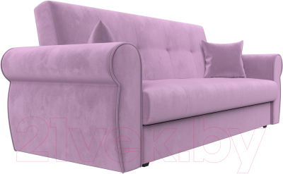 Диван Лига Диванов Лига-019 / 118361 (микровельвет сиреневый/подушки сиреневый)