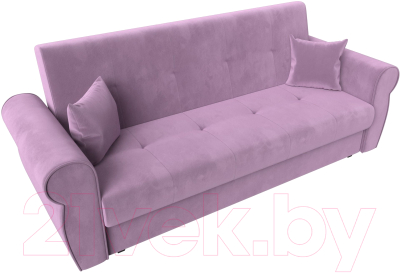 Диван Лига Диванов Лига-019 / 118361 (микровельвет сиреневый/подушки сиреневый)
