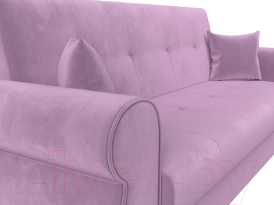 Диван Лига Диванов Лига-019 / 118361 (микровельвет сиреневый/подушки сиреневый)