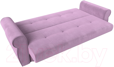 Диван Лига Диванов Лига-019 / 118361 (микровельвет сиреневый/подушки сиреневый)