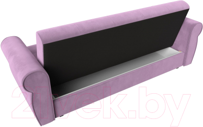 Диван Лига Диванов Лига-019 / 118361 (микровельвет сиреневый/подушки сиреневый)