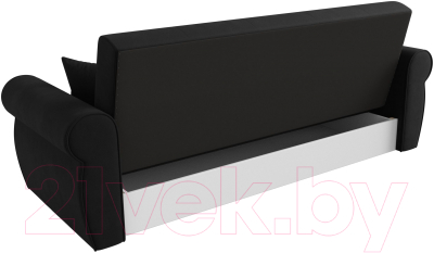 Диван Лига Диванов Лига-019 / 118365 (микровельвет черный/подушки черный)