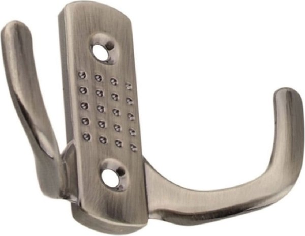 Крючок для одежды Trodos ZY-201В 2-рожковый сплав ЦАМ - фото