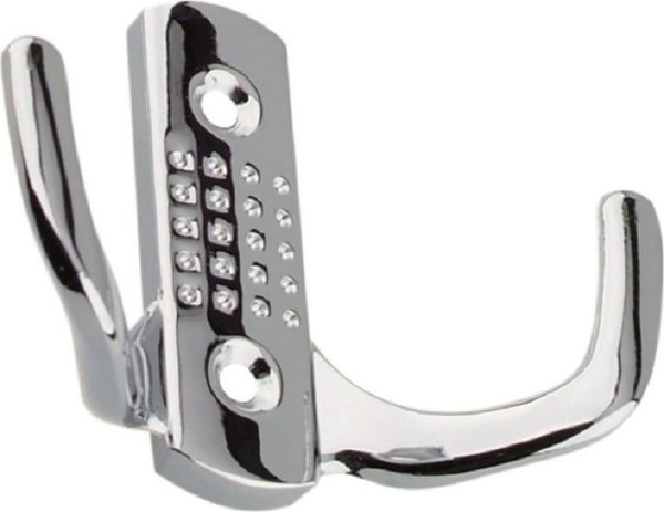 Крючок для одежды Trodos ZY-201С 2-рожковый сплав ЦАМ - фото