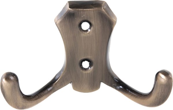 Крючок для одежды Trodos ZY-204В 2-рожковый сплав ЦАМ - фото