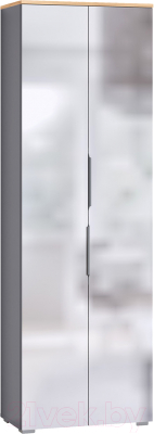 Шкаф Mobi Октава 13.338 (серый графит 0162 РЕ/дуб золотой Craft) - фото