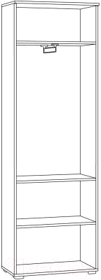 Шкаф Mobi Октава 13.338 (серый графит 0162 РЕ/дуб золотой Craft)