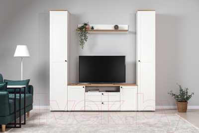 Тумба Mobi Остин 16.47 (белый PE шагрень/дуб золотой Craft/белая шагрень 4101 ПВХ)