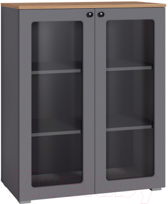 Тумба Mobi Остин 16.394.01 (серый графит 0162 РЕ/дуб золотой craft/графит ZB 856-2 ПВХ) - фото