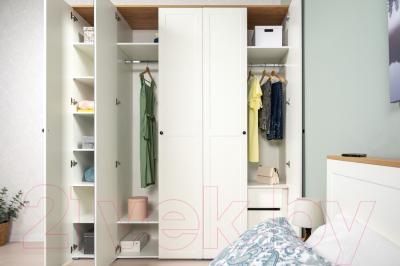 Шкаф Mobi Остин 13.336.02 (белый PE шагрень/дуб золотой craft/белая шагрень 4101 ПВХ)