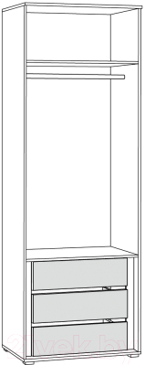 Шкаф Mobi Остин 13.336.02 (серый графит 0162 РЕ/дуб золотой craft/графит ZB 856-2 ПВХ)