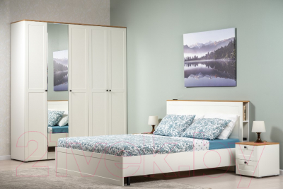 Шкаф Mobi Остин 13.336.03 (белый PE шагрень/дуб золотой craft/белая шагрень 4101 ПВХ)