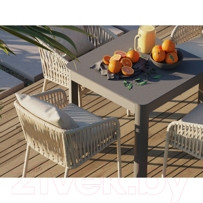 Обеденный стол Bergenson Bjorn Leif / BB0000471 (серый/бежевый)