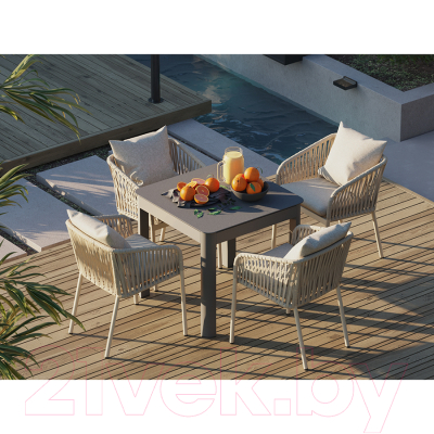 Обеденный стол Bergenson Bjorn Leif / BB0000471 (серый/бежевый)