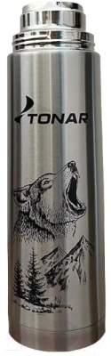 Термос для напитков Тонар Волк HS.TM-050-W